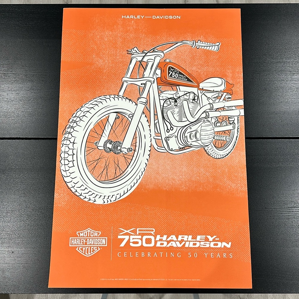 Harley-Davidson XR 750 Motorcycle Poster